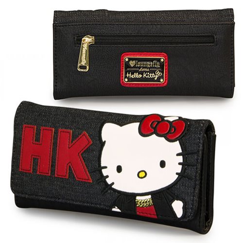 Hello Kitty Red and Black Applique Wallet